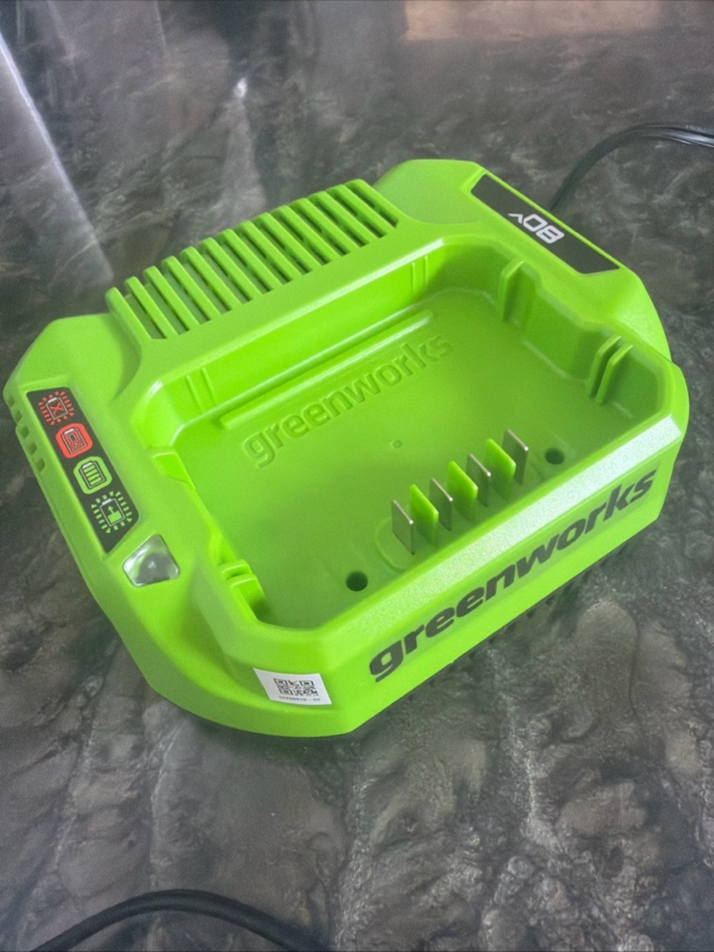 Greenworks 80V Lithium Ion Standard Charger GCH8020 - Working? Open Box S8